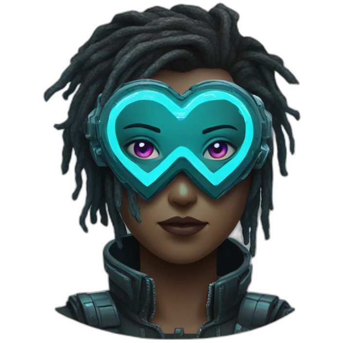 Cyberpunk heart emoji