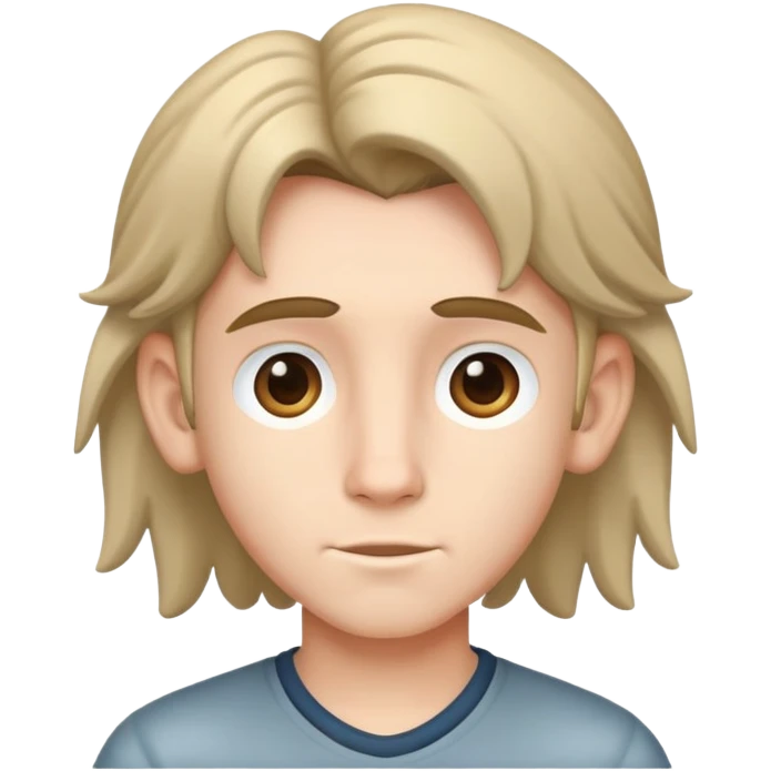 boy with big ears and a mullet hairstyle emoji