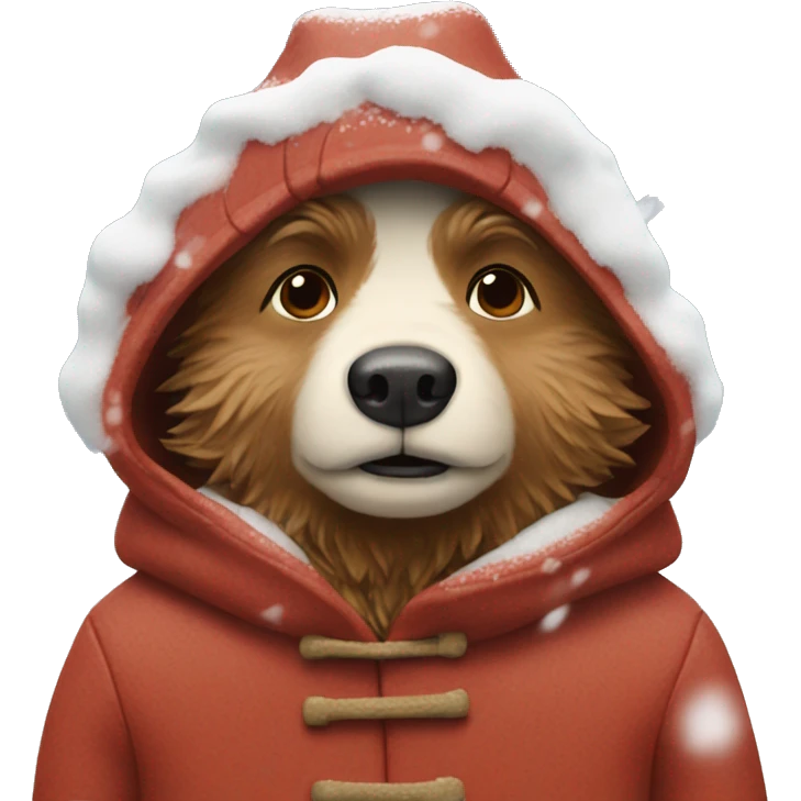 Paddington covered by snow emoji