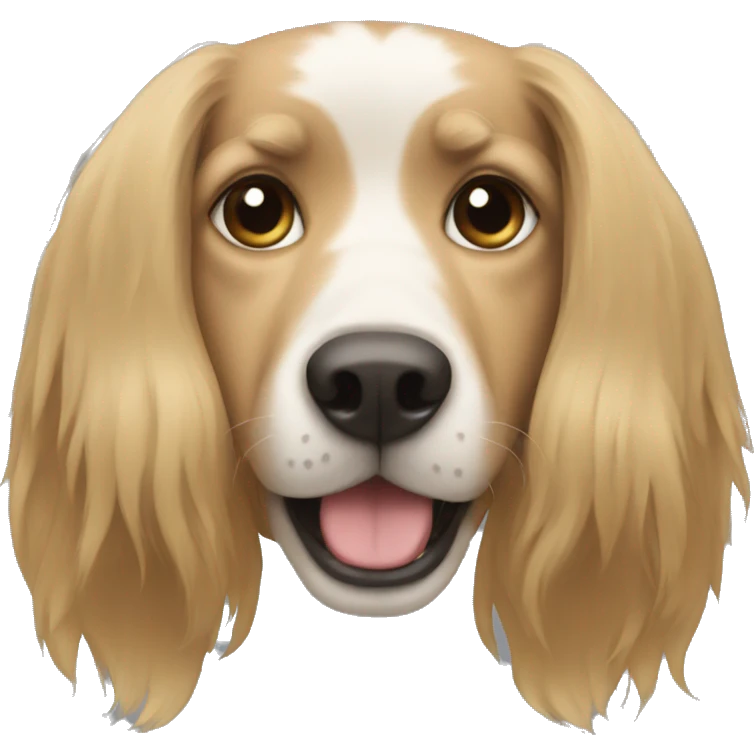 Dog with long hair emoji