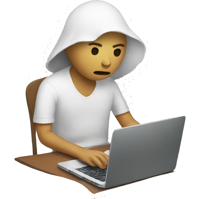 sad person with laptop emoji