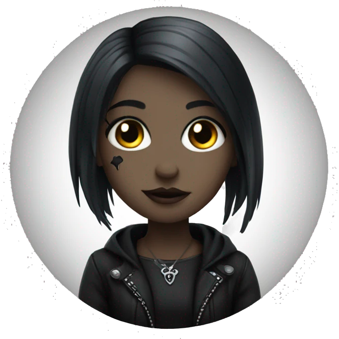 cute goth girl  emoji