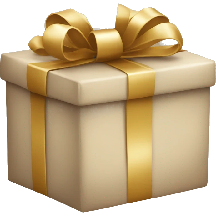 Beige Christmas gift emoji