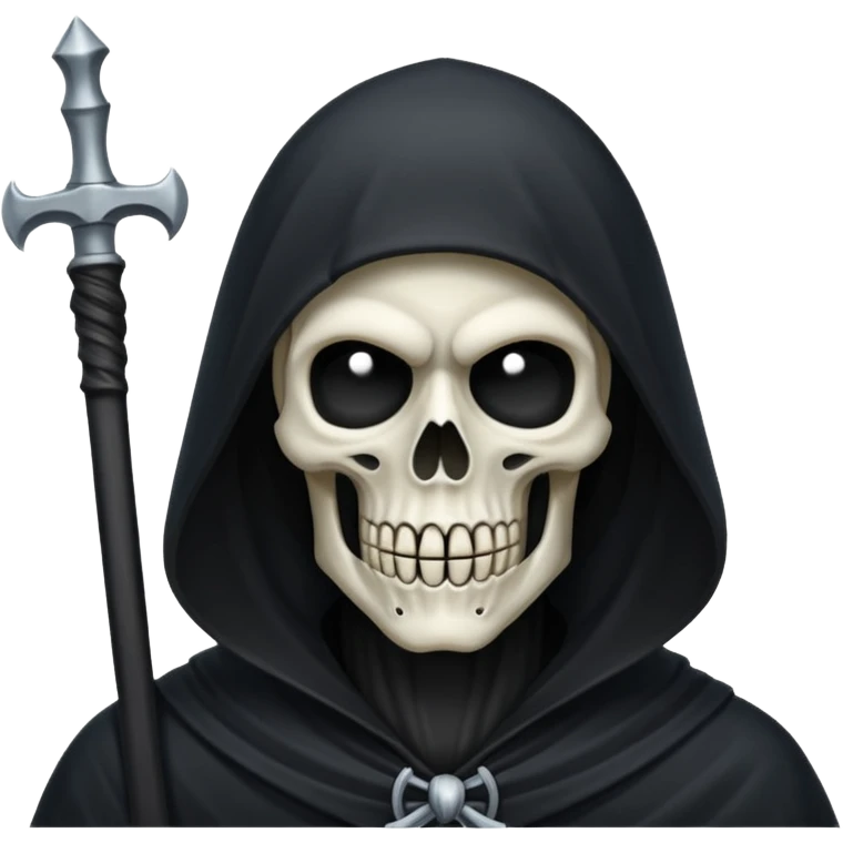 Icon of the Grim Reaper's face. коса полный рост emoji