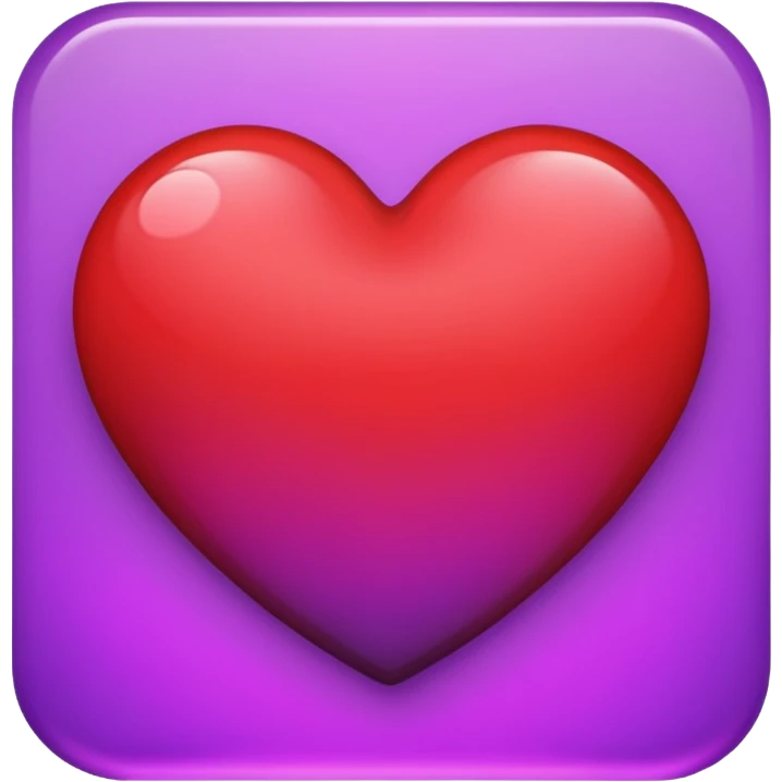 heart with a dark shadow and purple glow emoji