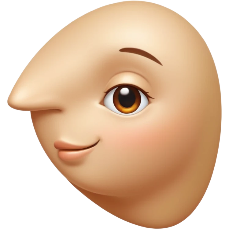 nose emoji with strong glossy highlights, bright shine on the top and sides, polished 3D look, smooth shading, simple rounded shape, high emphasis

 emoji