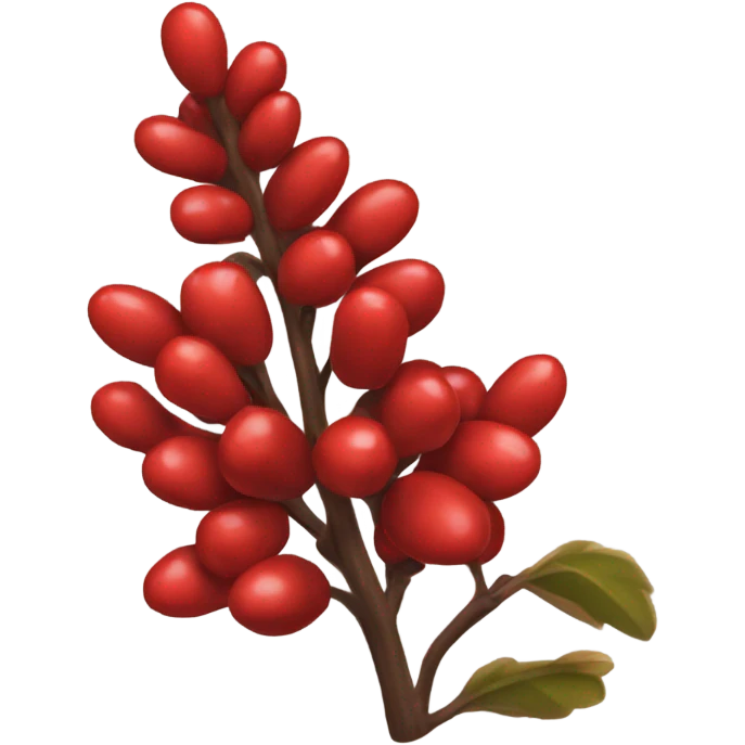 a one red barberry emoji