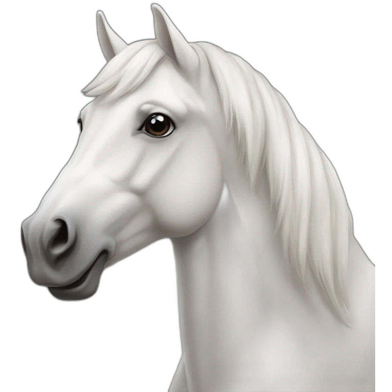 Cheval qui snif de la poudre blanche  emoji