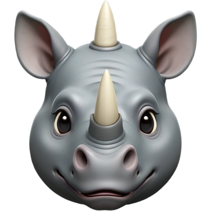 cinematic-cute-rhinoceros-zomed-out-portrait-emoji,-head-tilted-playfully-and-inquisitively,-featuring-a-rugged,-glossy-slate-gray-hide-with-a-gentle,-rounded-ivory-horn-and-round,-sparkling-eyes-filled-with-curious-wonder, emoji