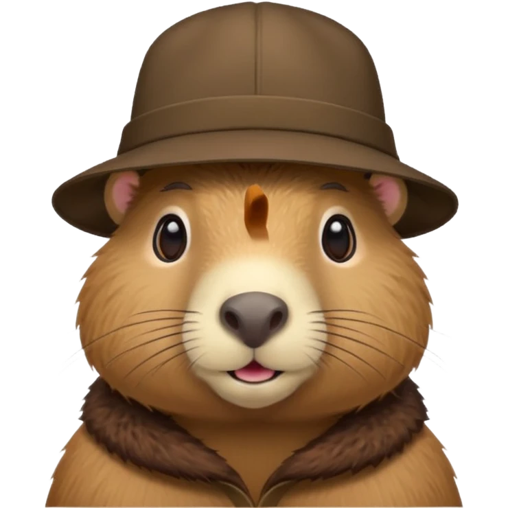 Capibara with a hat emoji