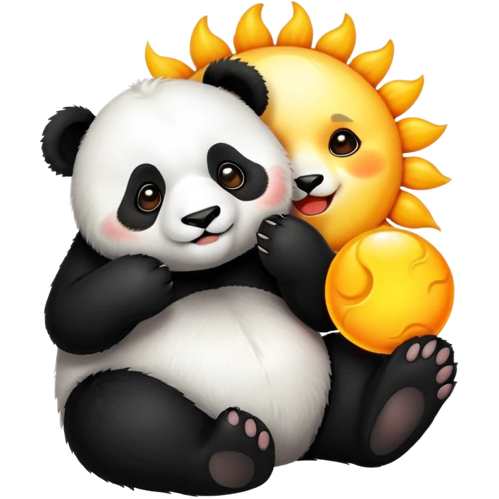 Panda eating the sun emoji