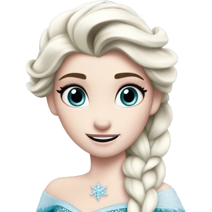 elsa frozen disney says no emoji