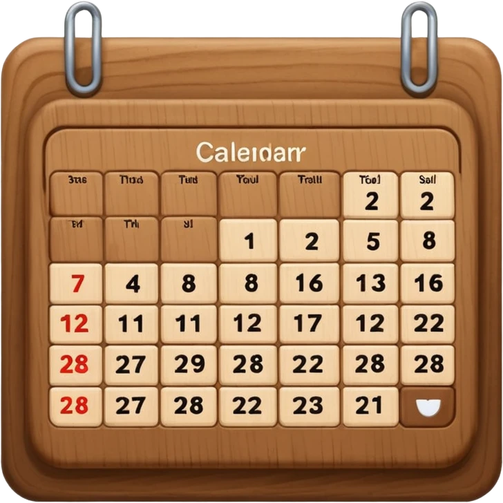 calendar wood emoji