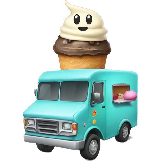 Alien Cake and ice cream truck  emoji