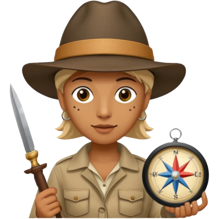 Magalhães with compas and knife emoji