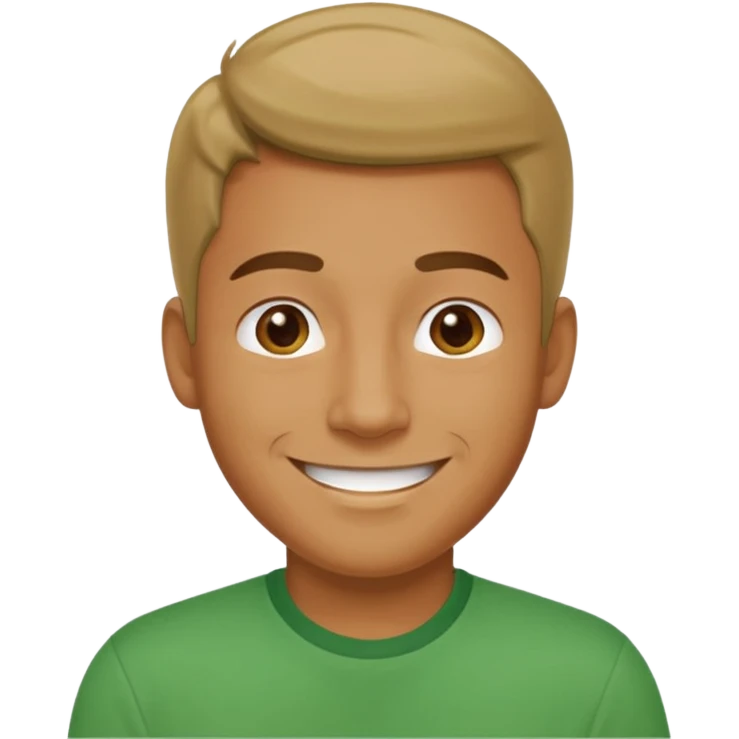 man in green shirt emoji