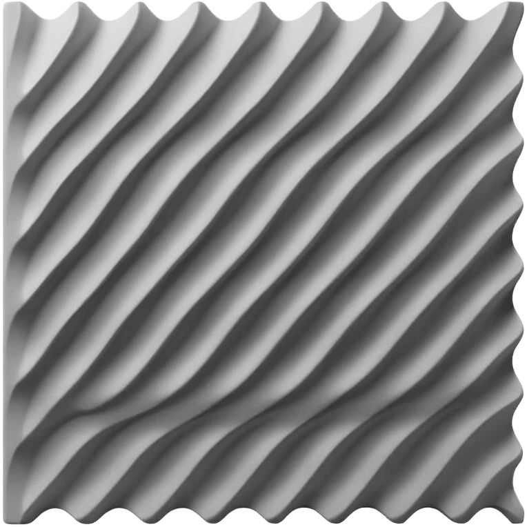 gray wavy sound absorbing foam sheet with ribbed surface emoji