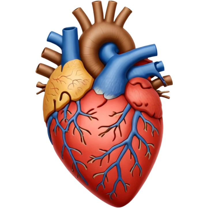 Brown anatomy heart emoji