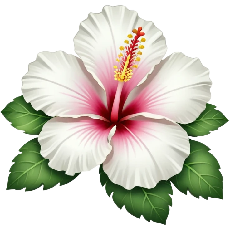 White hibiscus flower emoji