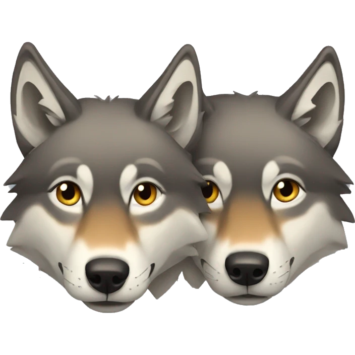 Pair of wolves emoji