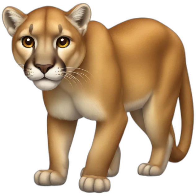Mountain lion full body emoji