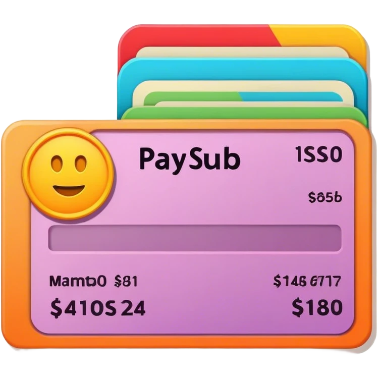 Cartoon pay stub emoji