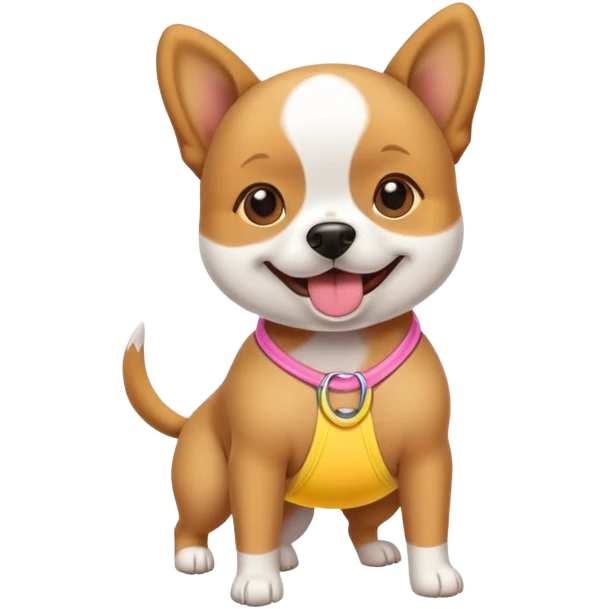 Dog wearing bikini emoji