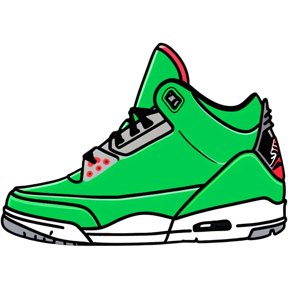 Air Jordan 3 Pine Green sneaker emoji