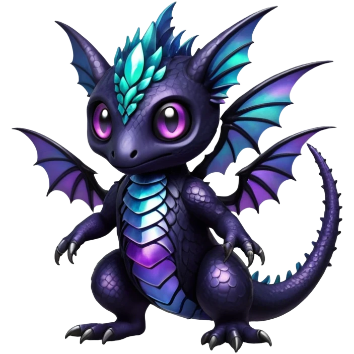 Gothic Dark Iridescent Fakémon-creature emoji
