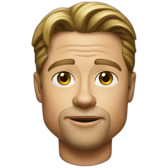 realistic brad pitt emoji