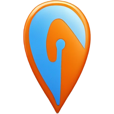 Orange pin location emoji