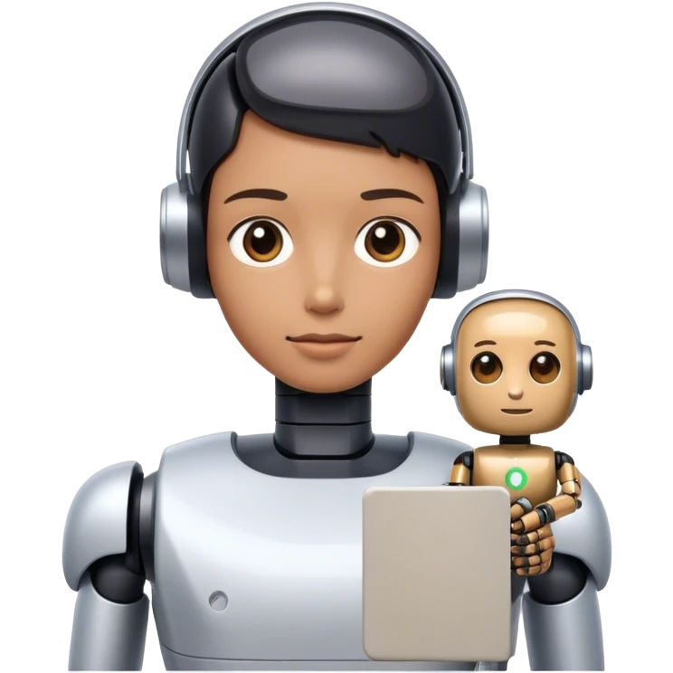 a message and have AI robot inside 
 emoji