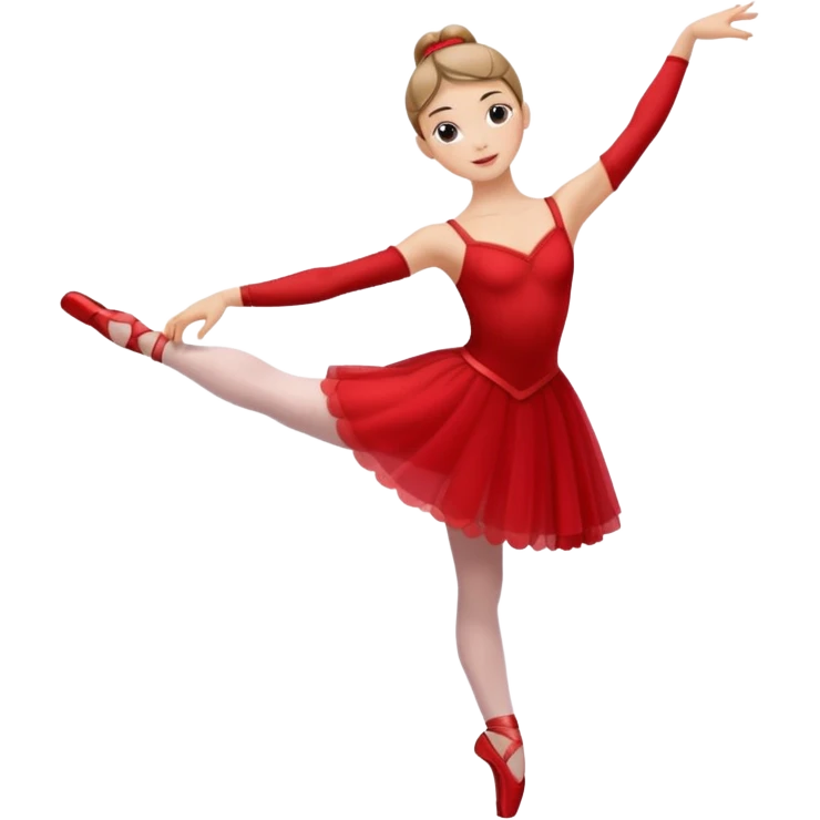 ballet with red outfit emoji