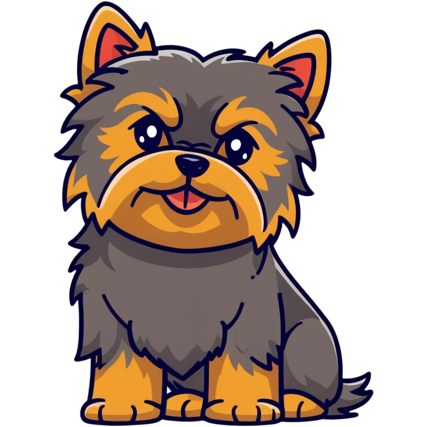 Old yorkie dog almost blind emoji