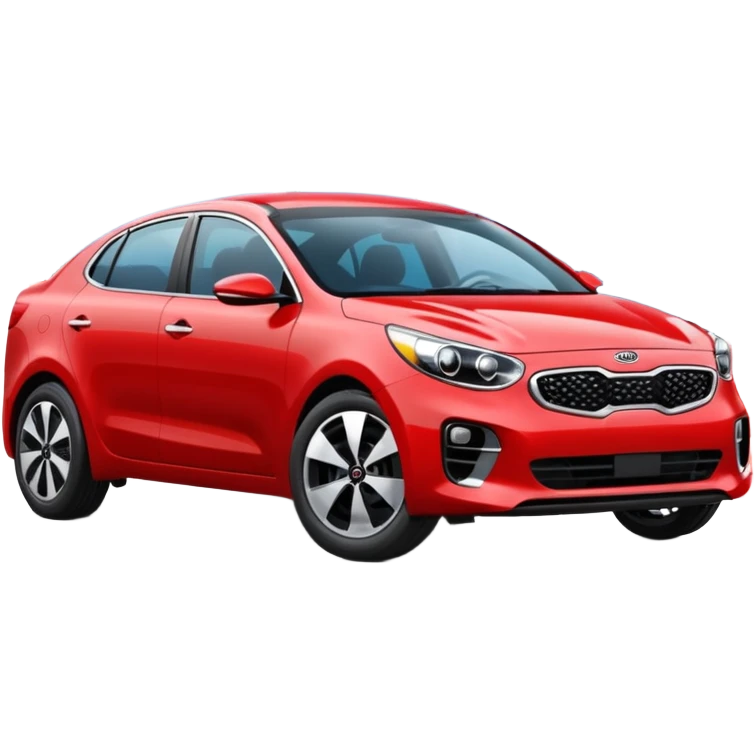 red kia car with car wash shop emoji