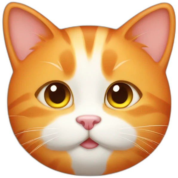 cute orange cat emoji