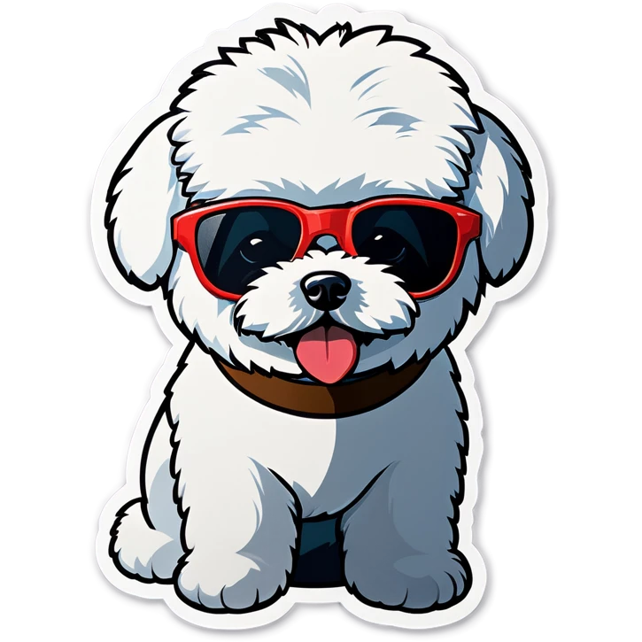 Bichon with sunglasses  emoji