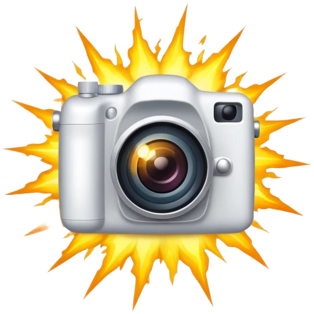 Bright camera flash emoji