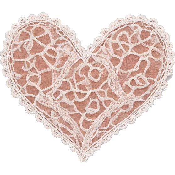 heart with lace around it emoji