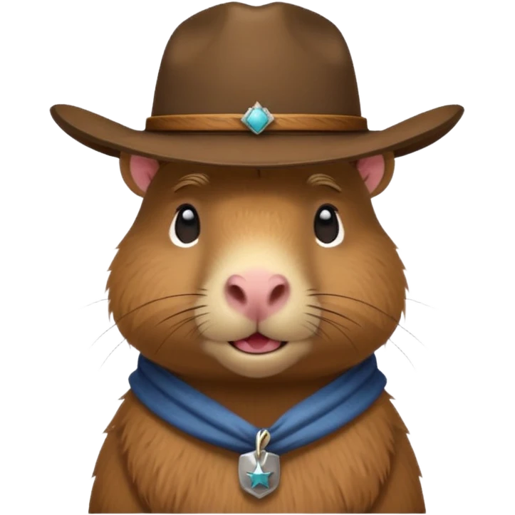Capybara with a cowboy hat emoji