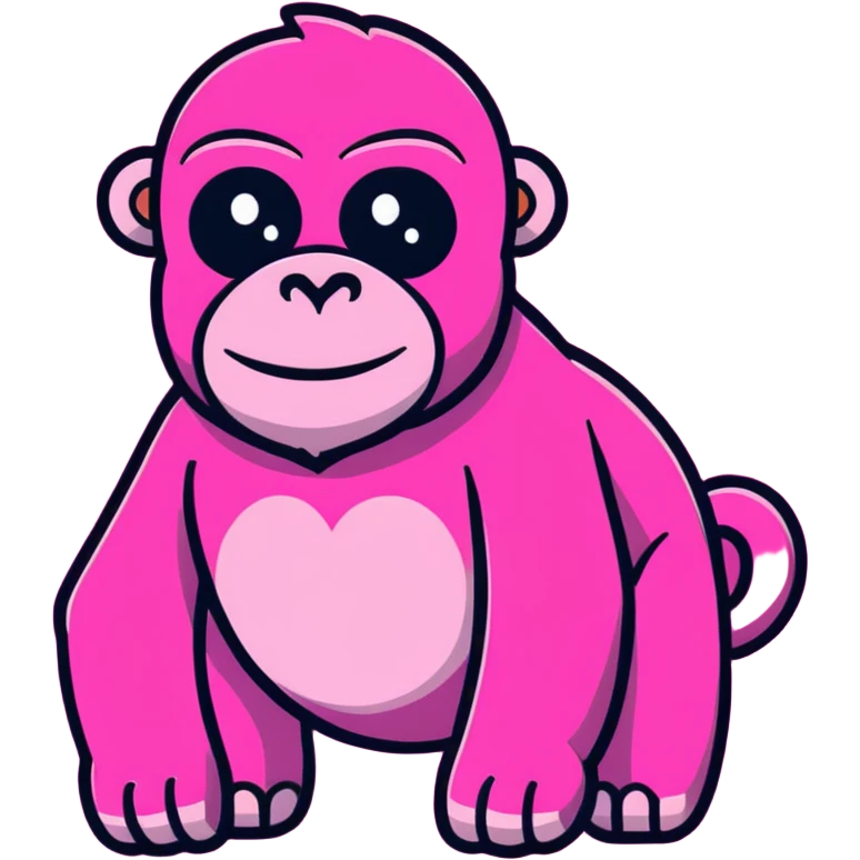 Mexican pink gorilla  emoji