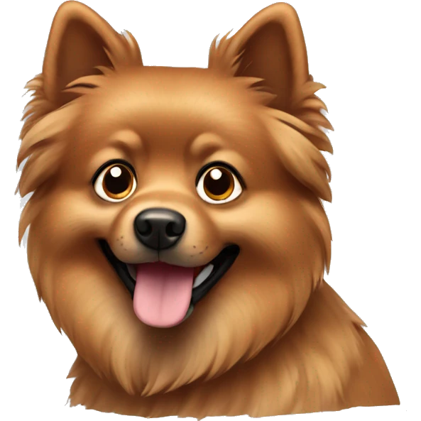 Brown spitz dog  emoji