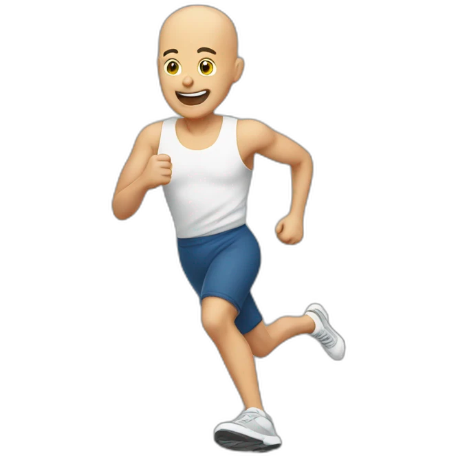 bald running man emoji