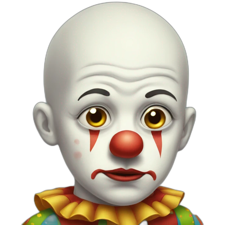 sad bald clown emoji