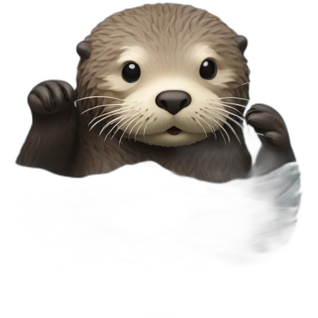 Sea-otter-drifting-on-the-surface-of-the-sea emoji