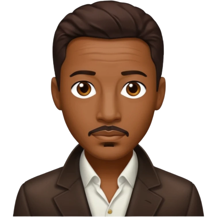 Ralph Tresvant with dark brown hair emoji