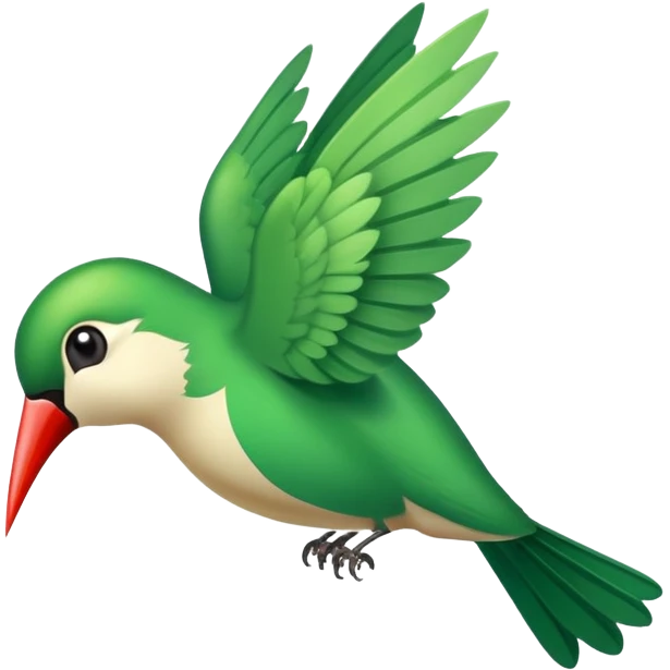 Un colibrí sonriendo emoji