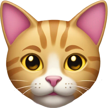 pink and gold cat emoji