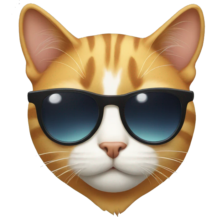 Cat with sunglasses emoji