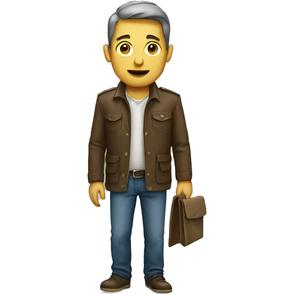 man showing empty pockets emoji
